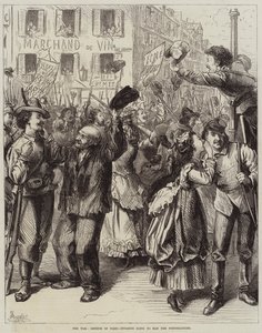 La guerra, defensa de París, estudiantes yendo a defender las fortificaciones